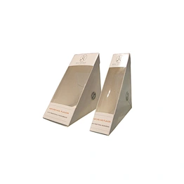 White Eco-friendly Custom Sandwich Box with PET Window Different Sizes