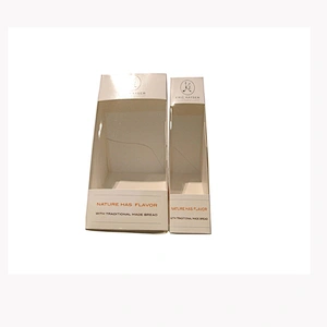 White Eco-friendly Custom Sandwich Box with PET Window Different Sizes