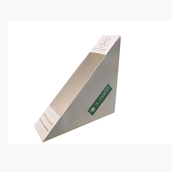 White Eco-friendly Custom Sandwich Box with PET Window Different Sizes